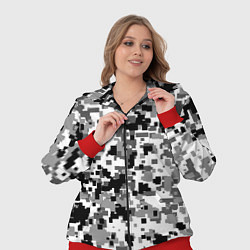 Женский 3D-костюм Городской пиксель камуфляж, цвет: 3D-красный — фото 2