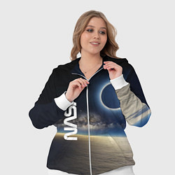 Женский 3D-костюм Солнечное затмение в открытом космосе, цвет: 3D-белый — фото 2