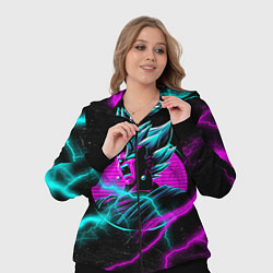 Женский 3D-костюм Неоновый Гоку Блек молния lightning, цвет: 3D-черный — фото 2