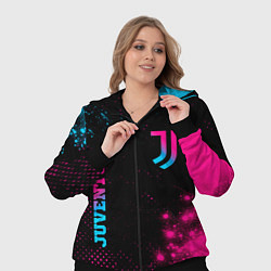 Женский 3D-костюм Juventus - neon gradient: надпись, символ, цвет: 3D-черный — фото 2