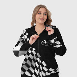 Женский 3D-костюм Subaru racing flag, цвет: 3D-черный — фото 2
