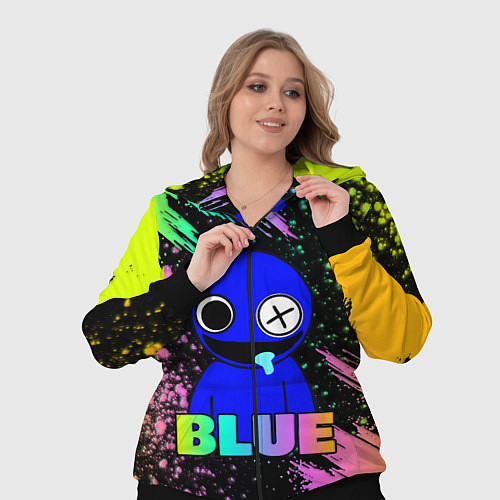 Женский костюм Rainbow Friends - Blue / 3D-Черный – фото 3