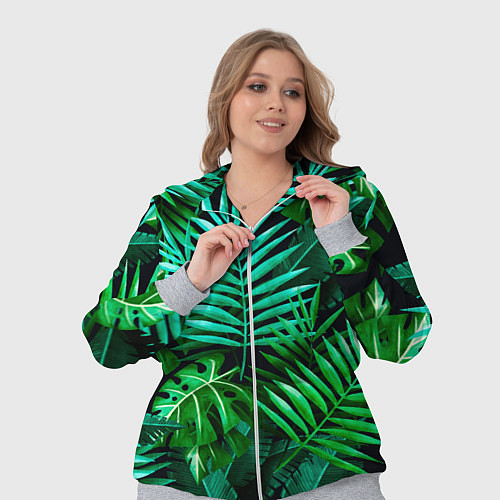 Женский костюм Тропические растения - текстура / 3D-Меланж – фото 3