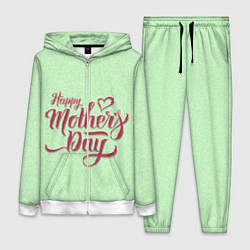 Женский 3D-костюм Happy Mothers Day - надпись, цвет: 3D-белый