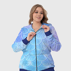 Женский 3D-костюм Голубая чешуя русалки - паттерн, цвет: 3D-синий — фото 2