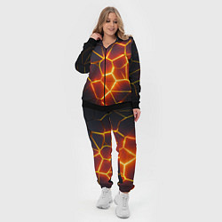 Женский 3D-костюм Огненные трещины, цвет: 3D-черный — фото 2
