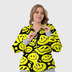 Женский 3D-костюм Кислотный желтый смайлик, цвет: 3D-меланж — фото 2