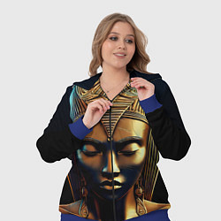 Женский 3D-костюм Нейросеть - золотая статуя египетской царицы, цвет: 3D-синий — фото 2
