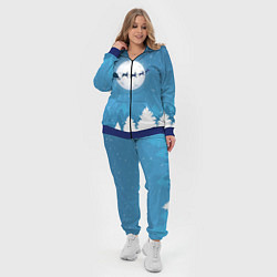 Женский 3D-костюм Новогодняя сказка дед мороз, цвет: 3D-синий — фото 2