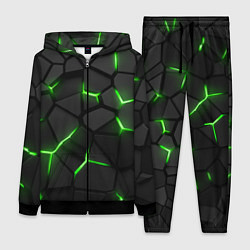 Женский 3D-костюм Green neon steel, цвет: 3D-черный