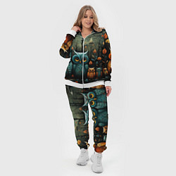 Женский 3D-костюм Совы в стиле Folk Art, цвет: 3D-белый — фото 2