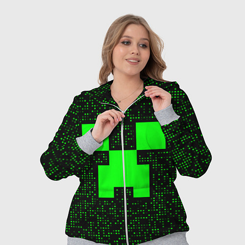 Женский костюм Minecraft green squares / 3D-Меланж – фото 3