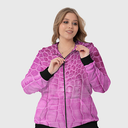 Женский костюм Кожа - текстура - pink / 3D-Черный – фото 3