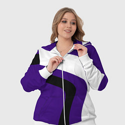 Женский 3D-костюм Белые и чёрные полосы, цвет: 3D-белый — фото 2