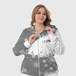 Женский 3D-костюм Сноуборд серый, цвет: 3D-белый — фото 2