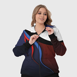 Женский 3D-костюм Синие, красные и белые разводы, цвет: 3D-черный — фото 2