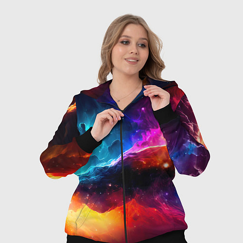 Женский костюм Космос, созданный нейросетью / 3D-Черный – фото 3