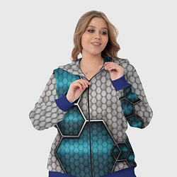 Женский 3D-костюм Cyber texture abstraction, цвет: 3D-синий — фото 2