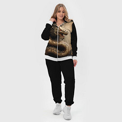 Женский 3D-костюм Китайский дракон с открытой пастью, цвет: 3D-белый — фото 2