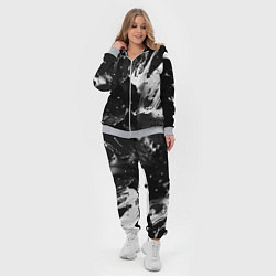 Женский 3D-костюм Брызги красок - белая и черная, цвет: 3D-меланж — фото 2