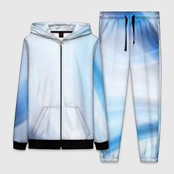 Женский 3D-костюм Светлые синие и голубые волны, цвет: 3D-черный