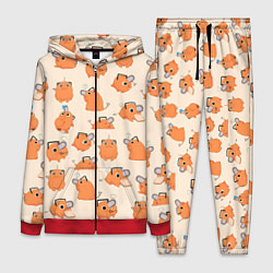 Женский 3D-костюм Человек-бензопила - Почита и хлебушек, цвет: 3D-красный