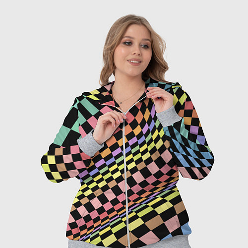 Женский костюм Colorful avant-garde chess pattern - fashion / 3D-Меланж – фото 3