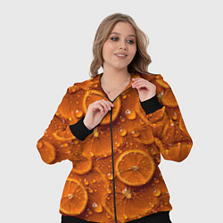 Женский 3D-костюм Сочная текстура из долек апельсина, цвет: 3D-черный — фото 2