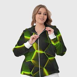 Женский 3D-костюм Разлом неоновых плит, цвет: 3D-белый — фото 2