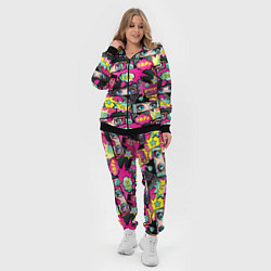 Женский 3D-костюм Глаза аниме-девушки: cool pattern, цвет: 3D-черный — фото 2