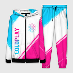 Женский 3D-костюм Coldplay neon gradient style: надпись, символ, цвет: 3D-черный