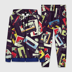 Женский 3D-костюм Кассета 90-е, цвет: 3D-синий