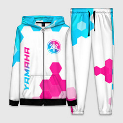 Женский 3D-костюм Yamaha neon gradient style: надпись, символ, цвет: 3D-черный