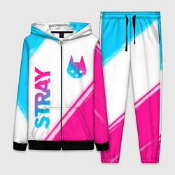 Женский 3D-костюм Stray neon gradient style: надпись, символ, цвет: 3D-черный