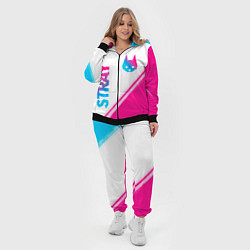 Женский 3D-костюм Stray neon gradient style: надпись, символ, цвет: 3D-черный — фото 2
