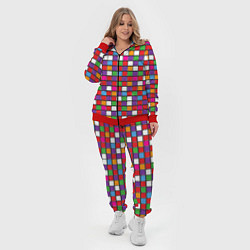 Женский 3D-костюм Color cubes, цвет: 3D-красный — фото 2