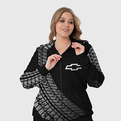 Женский 3D-костюм Chevrolet tire tracks, цвет: 3D-черный — фото 2