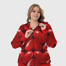 Женский 3D-костюм Red hearts, цвет: 3D-красный — фото 2
