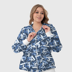 Женский 3D-костюм Сноубордист и Лыжник - камуфляж, цвет: 3D-белый — фото 2