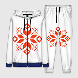 Женский 3D-костюм Удмуртский узор, цвет: 3D-синий