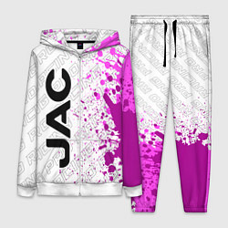Женский 3D-костюм JAC pro racing: по-вертикали, цвет: 3D-белый