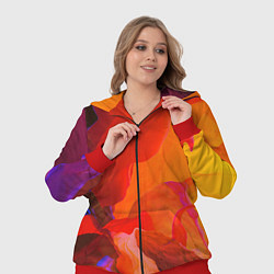 Женский 3D-костюм Красно-оранжевый камень, цвет: 3D-красный — фото 2