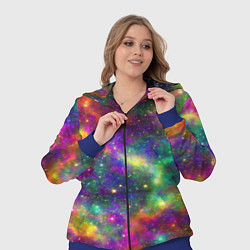 Женский 3D-костюм Яркий неоновый космос, цвет: 3D-синий — фото 2