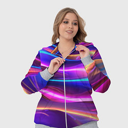 Женский 3D-костюм Неоновые волны, цвет: 3D-меланж — фото 2