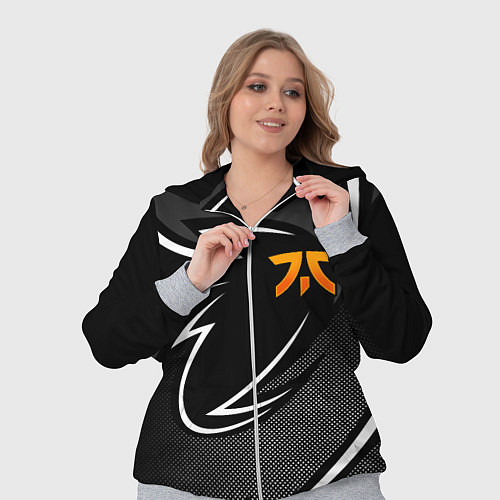 Женский костюм Fnatic - white line / 3D-Меланж – фото 3