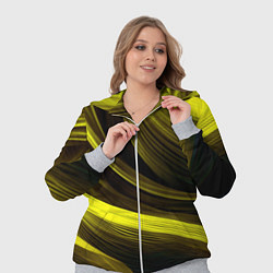 Женский 3D-костюм Черные и желтые линии, цвет: 3D-меланж — фото 2