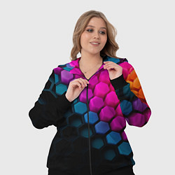 Женский 3D-костюм Цветной шестиугольник, цвет: 3D-черный — фото 2