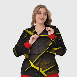 Женский 3D-костюм Угольные разломы, цвет: 3D-красный — фото 2