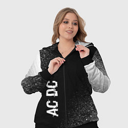 Женский 3D-костюм AC DC glitch на темном фоне: по-вертикали, цвет: 3D-черный — фото 2