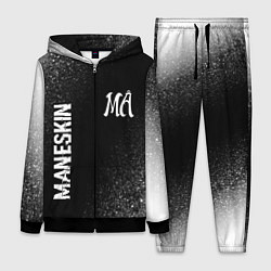 Женский 3D-костюм Maneskin glitch на темном фоне: надпись, символ, цвет: 3D-черный
